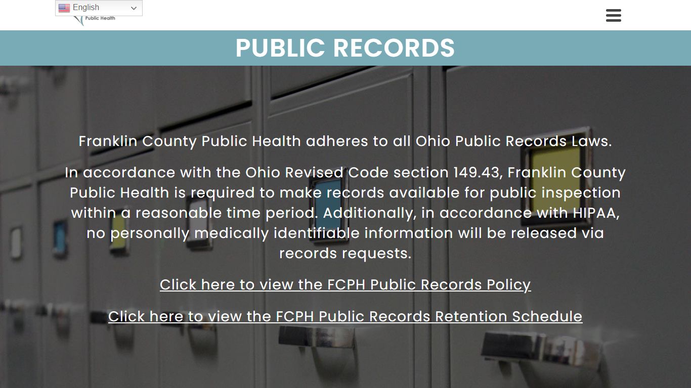 Public Records - Franklin County Public Health